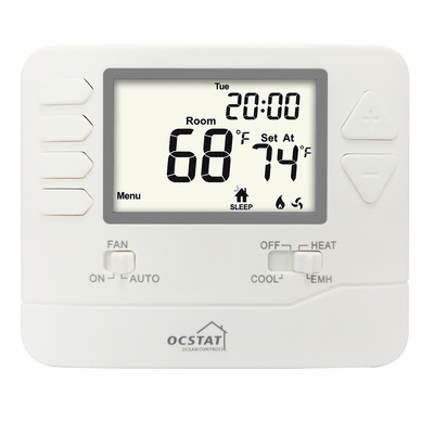 Άσπρη ψηφιακή HVAC θερμοστάτης Backlight για το σπίτι/ηλεκτρική θερμοστάτης θερμότητας