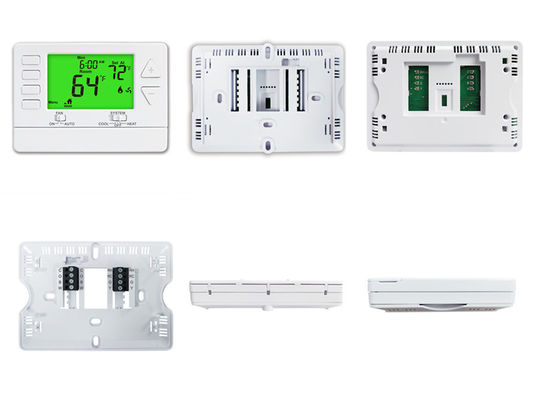 Riseem NTC Digital Single Stage Thermostat 24V LCD Digital Weekly Programmable 1 Heat 1 Cool Air Conditioner Thermostat
