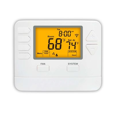 Temperature Control Digital Room Thermostat in White ABS for Improved Comfort