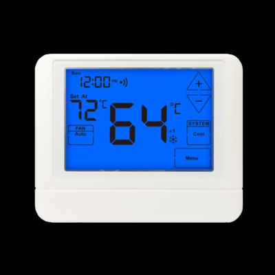 Powerful and Accurate HVAC Thermostat Power Supply 24VAC Or Battery 0.3KG Display Accuracy ±1℉ under 68℉