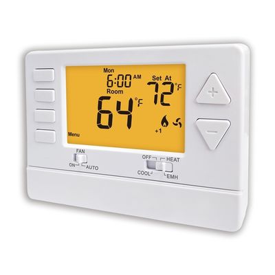 STN3021 Heat Pump 24V HVAC Riseem Thermostat 5.65 Sq.in. Display Size 1.5 Amp Load Rating All Terminals Combined