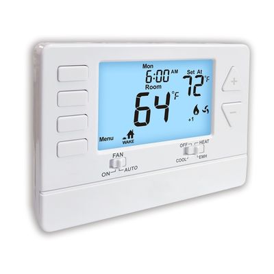 Riseem Customizable 7 Day Programmable Thermostat with 5.65 Sq.in. Display Size and 18-30 VAC NEC Class II Power Supply