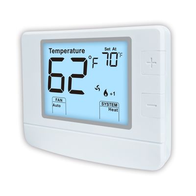 Riseem 50/60Hz Non Programmable Thermostat with 5.58 Sq.in. Display Size and 2 Heat /2 Cool Stages H/C -Conventional