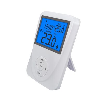 Anti-flammable PC ABS Wireless Room Thermostat 230V Load Rating 2x AAA 15V Lithium Battery Energy Temperature Control Device