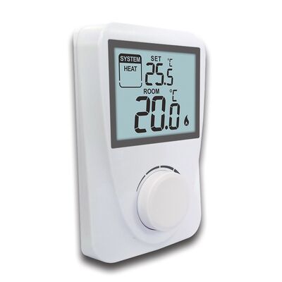 Display Temperature Range 3°C to 37°C Digital Room Boiler Thermostats White Color Compact Size Temperature Management Solutions
