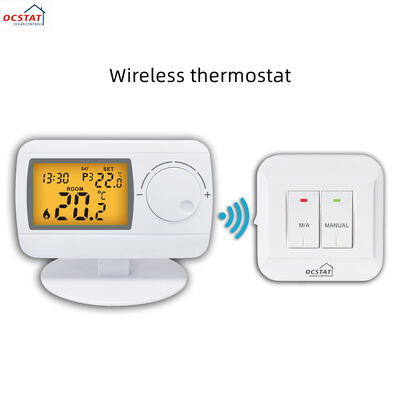 6W Power Consumption RF Room Thermostat 230V Wireless Thermostat Anti-flammable ABS PC Housing Ideal for Commercial HVAC Control Systems