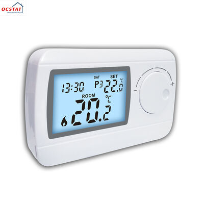 119 X 80 X 31 Mm Boiler Room Heating 230V 7 Day Programmable Thermostat Featuring Load Rating 6 2A and Switch Heat OFF Ideal for Heating System Management