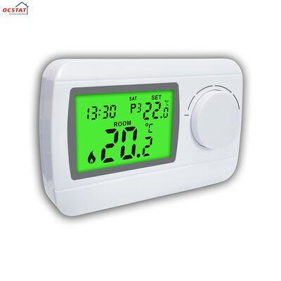 230V Heating and Cooling Digital Room Boiler Thermostats Offering 7 Day Programmable Scheduling Ideal for Energy Management Systems