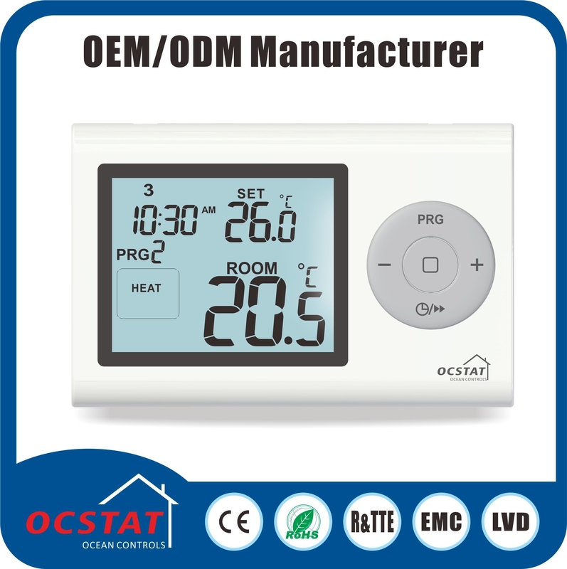 230V 7 Day Programmable LCD Wired Digital Heating Electronic Room Thermostat