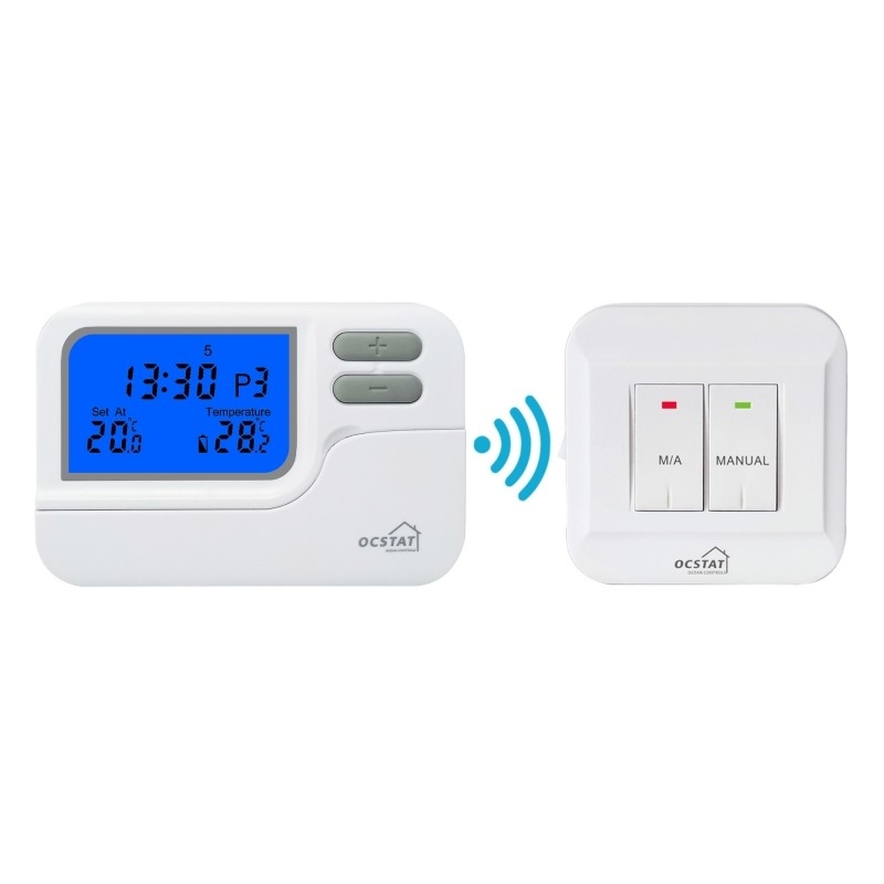 7 Day Programmable Air Conditioner Riseem Thermostat with Keypad Lockout