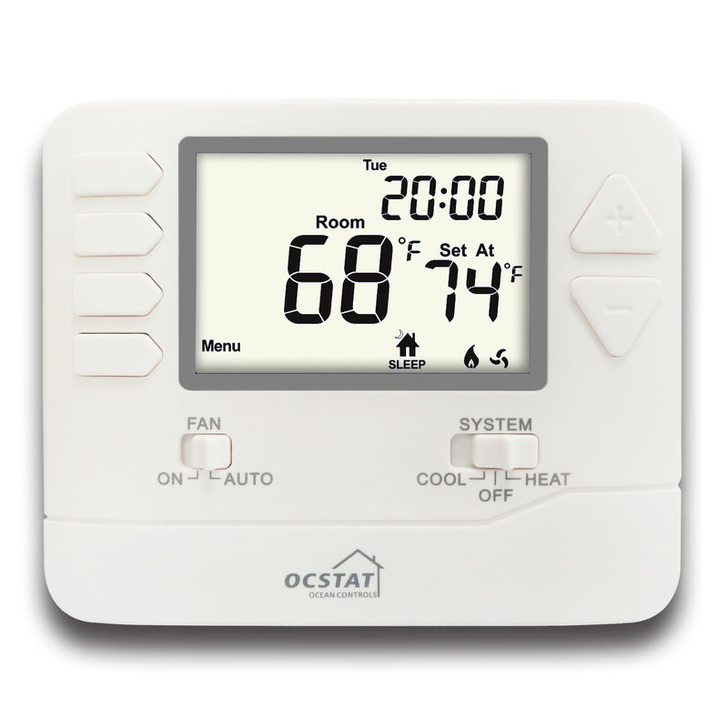 White Non-Programmable Digital Room Thermostat with LCD Display