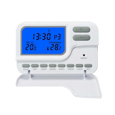 Ψηφιακή οθόνη LCD Riseem 7 Ημέρες Προγραμματισμένη καλωδίωση θερμοστάτη δωματίου με λειτουργία χειροκίνητης παράκαμψης