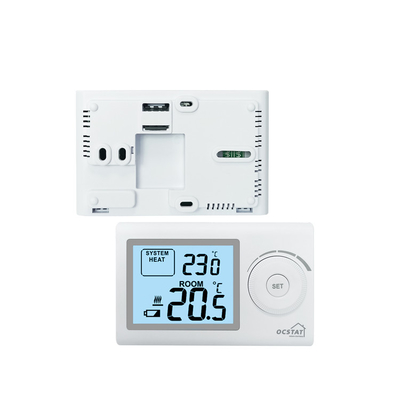 Riseem ABS Λευκή οθόνη LCD Μη προγραμματιζόμενο ψηφιακό θερμοστάτη για το σπίτι για θέρμανση
