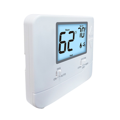 Μη προγραμματιζόμενο Riseem Blue Backlight Μία φάση 24V HVAC Οικιακός θερμοστάτης για οικιακό τετράγωνο σχήμα