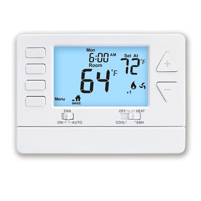 Riseem Customizable 7 Day Programmable Thermostat with 5.65 Sq.in. Display Size and 18-30 VAC NEC Class II Power Supply