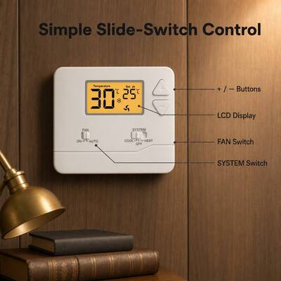 Θερμοστάτης Miuputake ABS Housing Material Wired Programmable Η απόλυτη λύση για τον έλεγχο της θερμοκρασίας στο σπίτι