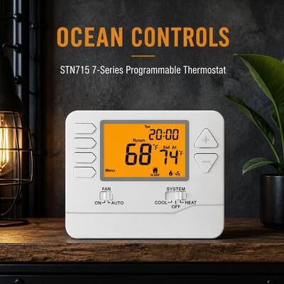 Ψηφιακός θερμοστάτης κλιματισμού LCD 24V με 2 Θέρμανση 2 Ψύξη για έλεγχο θερμοκρασίας