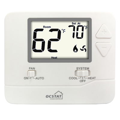 Riseem 24V μη προγραμματιζόμενο θερμοστάτη LCD ψηφιακό ελεγκτή θερμοκρασίας 1 θερμότητα 1 ψύξη