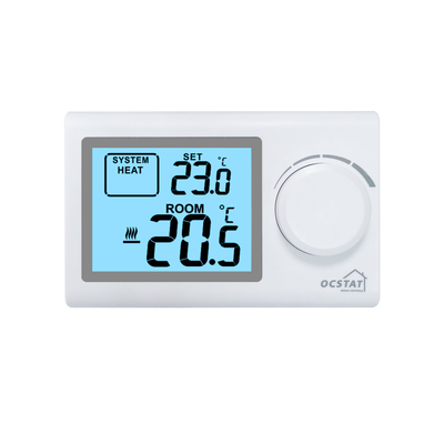 Riseem Λευκό LCD Ocstat Ψηφιακό λέβητα μη προγραμματιζόμενο θερμοστάτη με εγγύηση ενός έτους