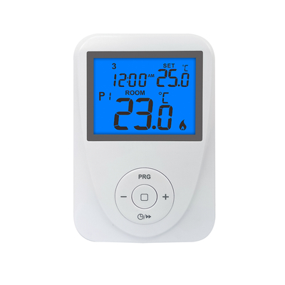 Προγραμματίσημη θερμοστάτης 7 ημερών LCD 24Vac ψηφιακή συνδεμένη με καλώδιο για τον έλεγχο θερμοκρασίας