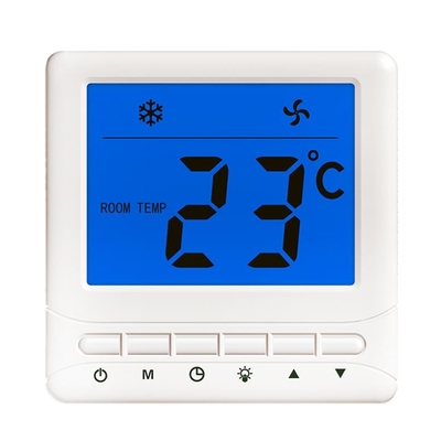 Άσπρη 3 εύκολη λειτουργία ακρίβειας ±1°C θερμοστατών ταχύτητας 6A ψηφιακή FCU