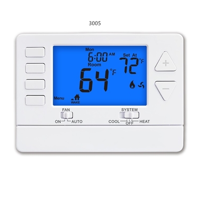 Riseem Ψηφιακό LCD 24V Προγραμματιζόμενο 1 Θέρμανση 1 Ψυχρό Κλιματιστικό Θερμοστάτη