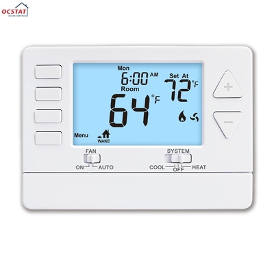 Riseem 24V LCD ψηφιακό 1 θερμότητα 1 ψύξη καλωδιακό θερμοστάτη δωματίου για το σπίτι για κλιματιστικό OEM